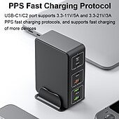 abordables Periféricos de ordenador-Cargador multiusb de 300w, estación de carga rápida USB de 60 puertos, cargador portátil universal para iphone 15, samsung, xiaomi, ipad, tablet