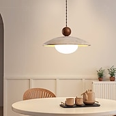 baratos Luzes da ilha-Pingente de led leve design de madeira branco quente moderno cabo de casa de fazenda lâmpadas pendentes ajustáveis iluminação de ilha de cozinha para sala de jantar quarto corredor sobre pia 110-240 v