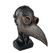 tanie Maska i rekwizyty na Halloween-Maska steampunk halloween z ptakiem w kształcie dzioba, maska z długim nosem i dziobem ptaka wrony, akcesoria do kostiumów cosplay steam