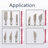 cheap Hand Tools-13Pcs Carving Knife Craft Sculpture Paper Cutting Blade Precision Engraving Cutter Non-Slip Hand Tool DIY Art Hobby Repair Set