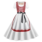 cheap Graphic Apparel-Halloween Oktoberfest Dress Maid Bavarian German Munich Wiesn Women's Traditional Style Cloth