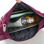 economico Borse a Tracolla-Borsa a tracolla da donna in nylon blu navy – borsa a tracolla multitasche resistente per lavoro, viaggi e uso quotidiano