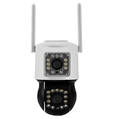 cheap Indoor IP Network Cameras-2MP Double Lens Camera, WiFi IP Home Security Camera, Two Way Audio Motion Detection Surveillance Camera, Waterproof Outdoor PTZ Camera, Full Color Night Vision IR Camera for Home, Baby, Elder, Pet