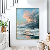 Oil Painting Handmade Hand Painted Wall Art Abstract Knife PaintingLandscape BeachHome Decoration Decor Rolled Canvas No Frame Unstretched 17