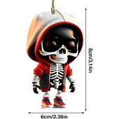 ieftine Decorațiuni de Halloween pentru suspendare și masă-pandantiv cu schelet de halloween, ornament pentru oglinda retrovizoare pentru mașină, pandantiv pentru decorațiuni interioare suspensie mașină din acril