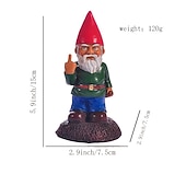 economico sculture e statue da giardino-ornamento della statua dello gnomo da giardino gli gnomi che vanno via divertenti ornamenti da giardino per prato decorazione interna o esterna