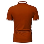 preiswerte Klassisches Poloshirt für Herren-Herren Poloshirts Golfshirt Lässig Ferien Revers Klassisch Kurzarm Mode Basic Einfach Knöpfe Sommer Normale Passform Weiß Gelb Poloshirts