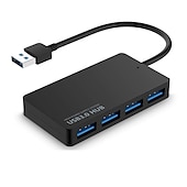 Недорогие USB-концентраторы-USB-концентратор 3.0, 4-портовый ультратонкий USB-концентратор 3.0, портативный адаптер, высокоскоростное расширение, мульти-разветвитель USB-концентратора, кабель-адаптер для ПК, ноутбука