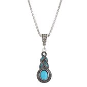 voordelige Sieradensets-1 set (1 stks ketting 1 paar oorbellen) sieraden set voor dames blauw dagelijks reizen festival legering retro