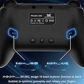 levne Videohry-bezdrátový ovladač pro konzoli Nintendo Switch oled pro gamepad s 600mah dobíjecí baterií programovatelnou funkcí turbo