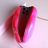 economico Borse a Tracolla-Per donna Borsa a tracolla Tracolla Sacchetto del telefono mobile pelle sintetica Feste San Valentino Per eventi Cerniera Leggero Tinta unica Argento Nero Bianco