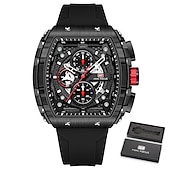 olcso Quartz órák-MINI FOCUS Quartz Sport Óra Férfiaknak Kronográf Lumineszcens Naptár Katonai Férfi Órák Felső Márka Luxus Szilikon Szalag Vízálló Apák Napjára