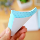 baratos materiais de pintura, desenho e arte-200 folhas/pacote notas adesivas autoadesivas linha horizontal simples bloco de notas azul rosa amarelo design kawaii adesivos bloco de papel de memorando