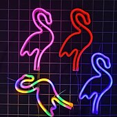ieftine Lumini Neon LED-semne de neon cu led pentru decor camera fetelor semne de neon lumina de perete lămpi de birou cu baterie funcționare usb lumini de noapte cu piedestal bar roz dormitor petrecere de Crăciun