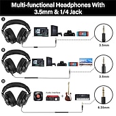 levne Sluchátka do uší a přes uši-OneOdio Bluetooth sluchátka přes uši s mikrofonem | Bezdrátová a drátová sluchátka v duálním režimu pro buben klavír PC telefony laptop - 72 hodin přehrávání