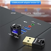 お買い得  パソコン・周辺機器-usb bluetooth 5.0 アダプタドングル pc コンピュータワイヤレスマウスキーボード ps4 aux オーディオ bluetooth 5.0 レシーバートランスミッター