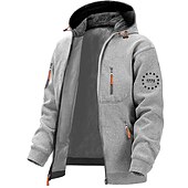 baratos Moletons gráficos masculinos-Homens Gráfico Letra Manga Longa Moletons Com Capuz Roupa de rua Designer Desportos e Ar livre Casual Primavera &amp; Outono Azul Marinha Cinzento Escuro Cinzento Roupa Designer S M L XL XXL 3XL