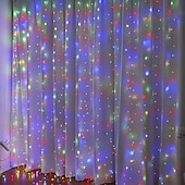 levne USB String světla-Světelné řetězy 100/200/300 LED diody 1 sada Teplá bílá Bílá Červená Okno / Závěs / Rampouch světla Dovolená 5 V