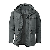 economico Piumini-Per uomo Giacca trapuntata Vello All&#039;aperto Tenere al caldo Giacca invernale Cappotto Campeggio / Escursionismo / Speleologia Grigio scuro Nero Blu Marrone Verde
