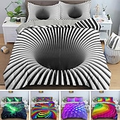 voordelige Dekbedovertreksets-3d beddengoed vortex print print dekbedovertrek beddengoed sets dekbedovertrek met 1 print print dekbedovertrek of sprei, 2 kussenslopen voor dubbel/queen/king