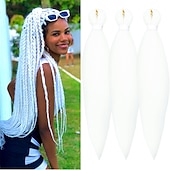 cheap Crochet Hair-Ginger Golden Ombre Braiding Hair Pre Stretched Kanekalon Braiding Hair Box Braids Human Hair Extensions 26 inch