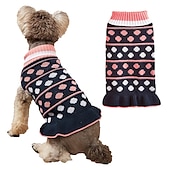 olcso Pulóverek-Kutyák Macskák Pulóverek Jumper Divat aranyos stílus Tél Meleg Légáteresztő Mekano Mosható Kényelmes Szabadtéri Alkalmi / Napi Kutyaruházat for bichon frisé Pomerániai törpespitz Kölyök kisállat