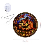 economico Decorazioni Appese e da Tavolo per Halloween-gancio acrilico della decorazione della casa della finestra del castello del corvo della zucca di Halloween