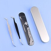 cheap Dog Grooming Supplies-Stainless Steel Pet Dog Lice Clip Flea Tweezers Small Grate Clip Cat And Dog Lice Removal Flea Clip Cleaning Tool Tick Clip