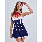cheap Women&#039;s Costumes-Uniforms Career Costumes Sailor / Navy Cosplay Costume Adults&#039; Women&#039;s Outfits Cosplay Sexy Costume Masquerade Masquerade Easy Carnival Costume