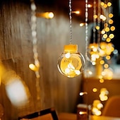 economico Striscie luci ad energia solare-energia solare led sfera dei desideri stringa di luce fata flessibile filo di rame stringa di luce per tenda per giardino cortile vacanza festa di natale illuminazione decorativa colorata