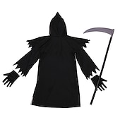 levne Chlapecké halloweenské kostýmy-Děti Chlapecké předvečer Všech svatých Pláštěnka Svrchní oděvy Barevné bloky Dlouhý rukáv Kabát Výkon Módní Černá Podzim Zima 7-13 let