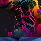 tanie 3D zwierzęta dziewczynki-Dla dziewczynek 3D Graficzny Zwierzę Żyrafa Podkoszulek T-shirt Długi rękaw Druk 3D Lato Jesień Aktywny Moda Śłodkie Dzieci 3-12 lat Na zewnątrz Codzienny Regularny