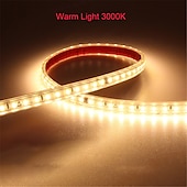 halpa vedenpitävät nauhavalot-ac220v-240v led-nauha ei tarvitse ohjainta ip65 vedenpitävä 3000k 4000k 6000k 2835 120 leds/m joustava nauha köysi teippivalo