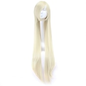 cheap Party Wigs-40 100cm Anime Costume Long Straight Cosplay Wig Party Wig Carnival Cosplay Party Wigs