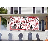 levne halloweenské nástěnné tapisérie-krvavý halloween banner- dlouhý halloween venkovní dekorace banner krvavá ruka pozadí party dekorace potřeby na zeď kancelář plot dvorek garáž pozadí halloween dekorace