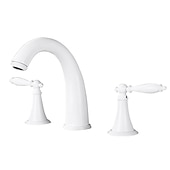 cheap Multi Holes-Widespread Bathroom Faucet Sink Mixer Basin Taps, Twin Handle Vessel Tap with Cold and Hot Hose