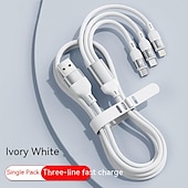 halpa Matkapuhelinkaapelit-USB C -kaapeli USB A - USB C 5 A Latauskaapeli 3 in 1 Käyttötarkoitus iPhone Matkapuhelinväline