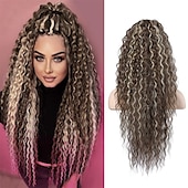 abordables Coletas-Correa Coletas Suave / Natural / Fácil vestidor Pelo sintético Pedazo de cabello La extensión del pelo Rizado 26 pulgadas Fiesta / Fiesta / Noche / Ropa Cotidiana