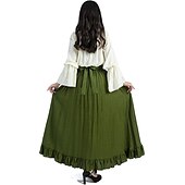 levne Šaty-Retro Středověké Renesanční Šaty Cosplay kostým Maškarní Ren Faire Rukávový manžetový rukáv cosplay Viking Elfí Slátanina Dámské Keltské Pirát Fantazie předvečer Všech svatých Karneval Plesov