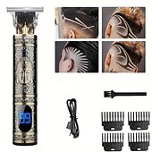 cheap Shaving &amp; Hair Removal-USB Rechargeable Hair Clippers and Beard Trimmer for Men - Precise T-Blade Trimmer with LCD Screen - Grooming Kit for Men