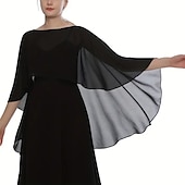 お買い得  ショール-ショール レディースラップ マザーズラップ ハイクラス ピュア ノースリーブ シフォン ウェデイングラップ と ピュアカラー 用途 パーティー 秋