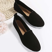 economico Ballerine da donna-Per donna Ballerine Ballerine Taglie forti Scarpe morbide Marcia Tinta unica Piatto Punta tonda Informale Comoda minimalismo PU Vinaccia Nero Rosso