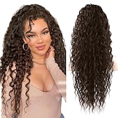 abordables Coletas-Correa Coletas Suave / Natural / Fácil vestidor Pelo sintético Pedazo de cabello La extensión del pelo Rizado 26 pulgadas Fiesta / Fiesta / Noche / Ropa Cotidiana