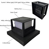abordables Éclairages pour allées-éclairage extérieur à LED éclairage de chemin éclairage solaire de patio éclairage de colonne éclairage de terrasse à LED éclairage de capuchon décoration de cour plate