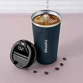 abordables Électroménager-tasse à café smart voyage thermos tasse affichage de la température tasse à café sous vide en acier inoxydable avec affichage de la température ai