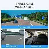 preiswerte Autofestplattenrekorder-Q9 1080p Neues Design / HD / 360 ° Überwachung Auto dvr 170 Grad Weiter Winkel 3 Zoll IPS Autokamera mit Nachtsicht / G-Sensor / Parkmodus 8 Infrarot-LEDs Auto-Recorder