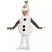 billige Guttekostymer-Frozen Olaf Temafestkostyme Cosplay Film-Cosplay for Gutt Jente Barne Karneval Maskerade