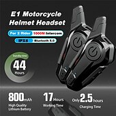 billige Headset til hjelm-ny motorsykkel bluetooth headset intercom utendørs ride headset, motorsykkel bt intercom med FM radio hjelm bt headset vanntett universal kommunikasjonssystem for atv dirt bike motorsykkel