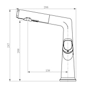 お買い得  スプレーを引き出す-浴室の蛇口引き出し式洗面器タップ、冷温ホース付きシングルハンドル容器タップ