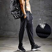 economico pantaloni casual-Per uomo Pantaloni Pantaloni casual A cordoncino Vita elastica Tinta unica Traspirante Asciugatura rapida Sportivo Giornaliero Corsa Elasticizzato Largo Maglia nera [dietro i piedi Maglia nera [dritta